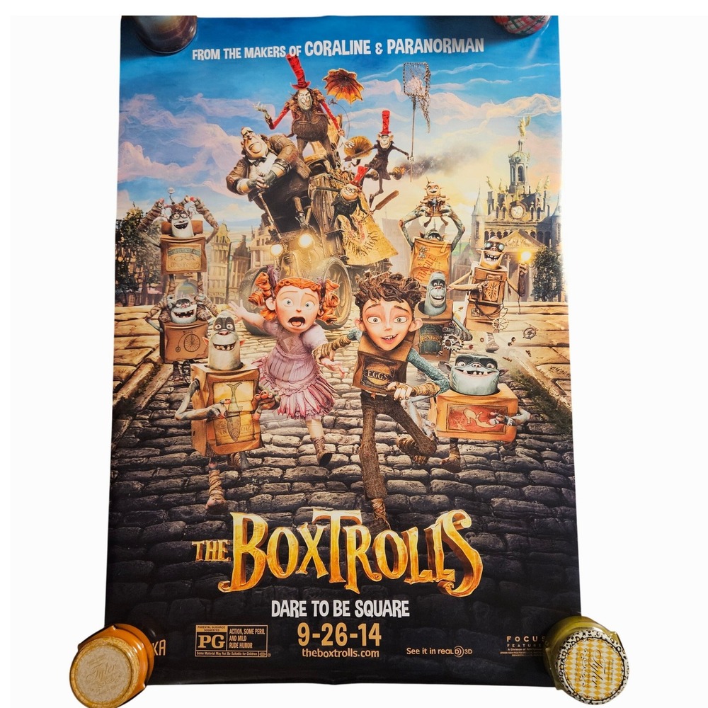 The‎ Boxtrolls 2014 Original Promo Movie Poster 27x40 Ben Kingsley Jared Harris
